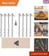 12 Heavy Duty Ground Stakes Set Of 8 Alloy Steel Earth Anchors With Drill Bit