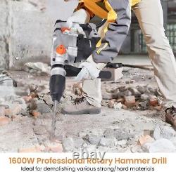 1600W SDS-Max Heavy Duty Rotary Hammer Drill with Vibration Control