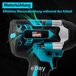 1800Nm Cordless Electric Impact Wrench Drill 1/2 Gun Ratchet Driver