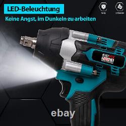 1800Nm Cordless Electric Impact Wrench Drill 1/2 Gun Ratchet Driver