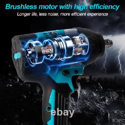 1800Nm Cordless Electric Impact Wrench Drill 1/2 Gun Ratchet Driver