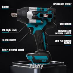1800Nm Cordless Electric Impact Wrench Drill 1/2 Gun Ratchet Driver