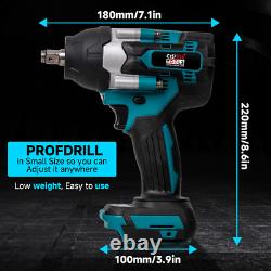 1800Nm Cordless Electric Impact Wrench Drill 1/2 Gun Ratchet Driver