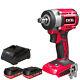 18v 350nm Cordless Brushless 1/2 Impact Wrench Drill 2 X 2.0ah Battery Charger