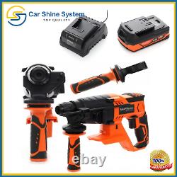18V Cordless Brushless SDS Plus Rotary Hammer Drill with Li-ion Battery Charger