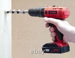 18V Li-Ion Cordless Rechargeable Combi Drill 2 Speed 13Mm Chuck Power Tool