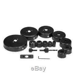 19mm-127mm 16pc Heavy Duty Hole Saw Set Metal Cutter Kit Round Drill Wood Bore