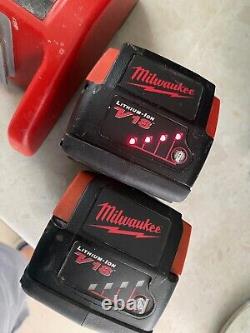 2 x Milwaukee V18 Cordless Heavy Duty Drill, Carry Cases, 3 x battery, charger