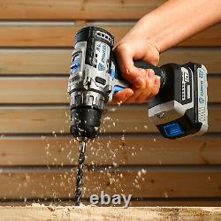 20V Li-Ion Cordless Drill Brushless 2 Speed 2 Battery Power Tool with Bits Set