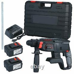 21V Brushless Heavy Duty Electric Rotary Hammer Drill SDS Plus Battery Box Kit