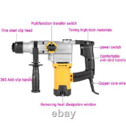 220V Hammer Drill Heavy Duty Corded Electric Impact Driver with Bits Set in Case