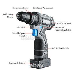 25V 4000Mah Cordless Drill Screwdriver Wireless Power Driver 2Li-Ion