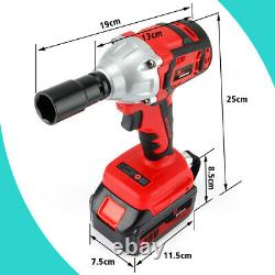 520Nm Heavy Duty Impact Wrench Cordless 1/2 Gun Driver Lithium-Ion Nut UK STOCK