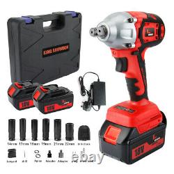 520Nm Heavy Duty Impact Wrench Cordless 1/2 Gun Driver Lithium-Ion Nut UK STOCK