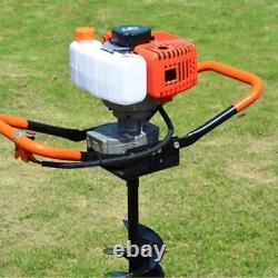 52CC Heavy Duty Petrol Earth Auger Fence Post Hole Borer Ground Drill 3 Bits