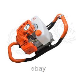 52CC Petrol Earth Auger Post Hole Borer Ground Drill Digger with 3 Bits 4 6 8