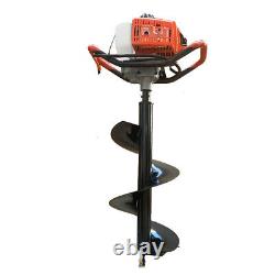 63cc Petrol Earth Auger 3HP Fence Post Hole Borer Ground Drill 11.8 Bit
