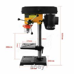 9 Speed Pillar Drill 500w Motor 16mm Chuck Press Bench Top Mounted Drilling