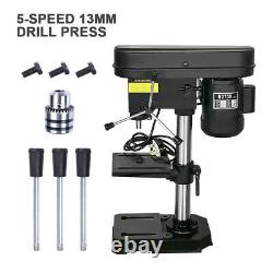 BENCH TOP HEAVY DUTY PILLAR DRILL PRESS 5 SPEED CAST IRON 13mm Drilling Bench UK