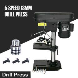 BENCH TOP HEAVY DUTY PILLAR DRILL PRESS 5 SPEED CAST IRON 13mm Drilling Bench UK