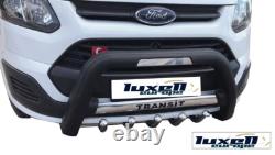 BLACK BULL BAR TO FIT FOR TRANSIT 2014+ (76mm)