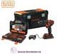 Black & Decker 18v Cordless Drill With Tool Box & Accessories Bcd700k104aq-gb