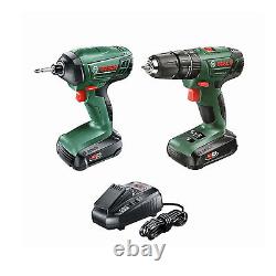 Bosch Combi Drill Impact Driver Set Cordless Power 4 All Compact 18V 2 x 1.5Ah