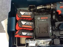 Bosch GSB18V-28 Heavy Duty Plus 18V Cordless Combi Drill with 3x Batteries L-Box