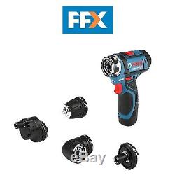 Bosch GSR 12 V-15 FC 12v 2x2.0ah Li-ion FlexiClick Drill Driver and L-Boxx