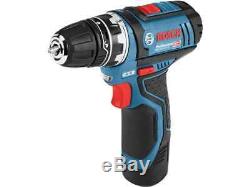 Bosch GSR 12 V-15 FC 12v 2x2.0ah Li-ion FlexiClick Drill Driver and L-Boxx