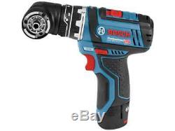 Bosch GSR 12 V-15 FC 12v 2x2.0ah Li-ion FlexiClick Drill Driver and L-Boxx