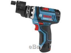 Bosch GSR 12 V-15 FC 12v 2x2.0ah Li-ion FlexiClick Drill Driver and L-Boxx