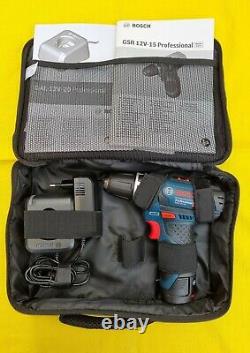 Bosch GSR 12V-15 Drill Driver (601868101) With 1 X 2AH Battery, Charger & Bag