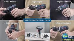 Bosch GSR 12V-15 FC 12V Flexi-Click Drill Driver with 4x Chucks & 2x 2.0Ah Batte