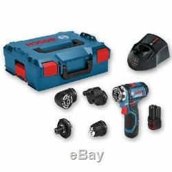 Bosch GSR 12V-15 FC FlexiClick Drill Driver Set 12V (2.0Ah)