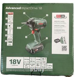Bosch Impact Driver Cordless Advanced Drill 18V + 1.5Ah Battery + Charger Green