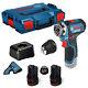 Bosch Professional Gsr12v-15fc 12v Flexi-click Drill Driver Kit 2x2ah L-boxx