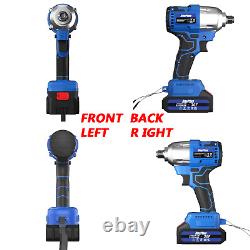 Cordless 420Nm Electric Wheel Impact Wrench Lug Nut Car Removal Emergency Tool