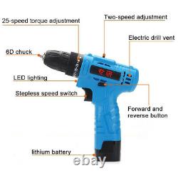 Cordless Drill Set Electric Screwdriver Battery 18V Drilling Tool Lightweight