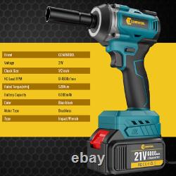 Cordless Electric Cordless Drill + Impact Wrench Driver Combi Drill 2Batteries
