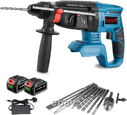 Cordless Electric Hammer Drill 650W Sds-Plus Heavy Duty Rotary Hammer Drill, 4