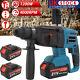 Cordless Hammer Drill Sds Rotary Electric Impact Hammer Heavy Duty + 2 Batteries