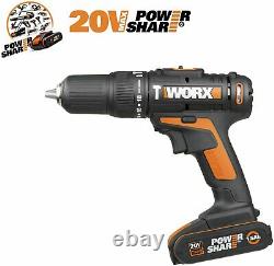 Cordless Hammer Drill with 50 pieces WORX 18v 20v set