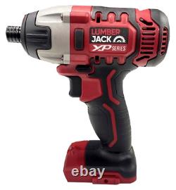 Cordless Impact Driver Drill with 20V 4Ah Lithium Battery & Lumberjack Charger