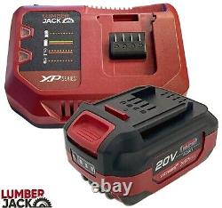 Cordless Impact Driver Drill with 20V 4Ah Lithium Battery & Lumberjack Charger