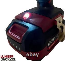 Cordless Impact Driver Drill with 20V 4Ah Lithium Battery & Lumberjack Charger
