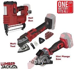 Cordless Impact Driver Drill with 20V 4Ah Lithium Battery & Lumberjack Charger