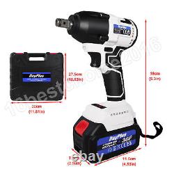 Cordless Impact Wrench 1/2 Impact Driver With Battery Ratchet Rattle Nut Gun