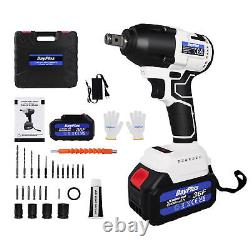 Cordless Impact Wrench 1/2 Impact Driver With Battery Ratchet Rattle Nut Gun