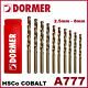 Dormer Cobalt Heavy Duty A777 Hsco Jobber Twist Drill Bits (metric) 2.5mm 8mm